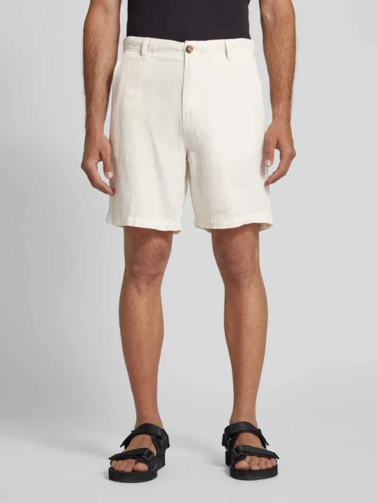 Zdjęcie produktu Szorty o kroju regular fit z tkanym wzorem Selected Homme Złamany biały