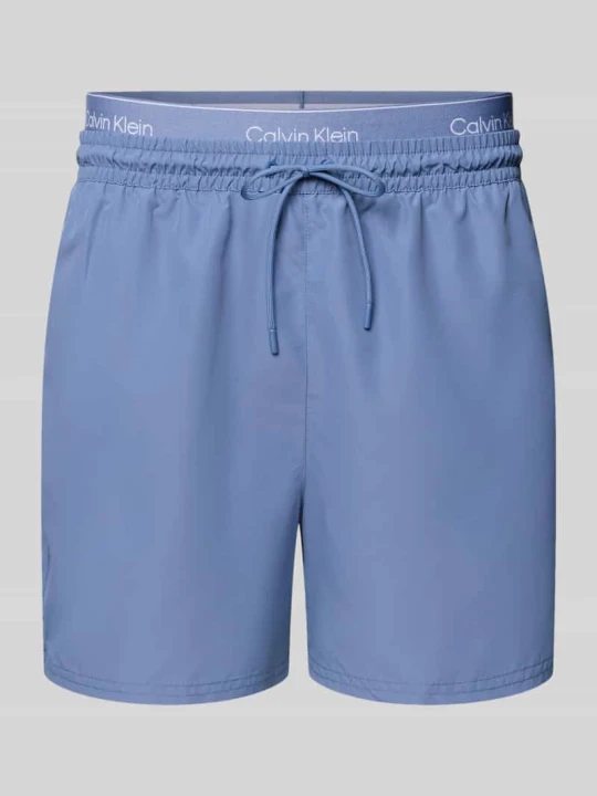 Zdjęcie produktu Szorty kąpielowe w kroju regular fit z wbudowanymi slipami Calvin Klein Błękitny