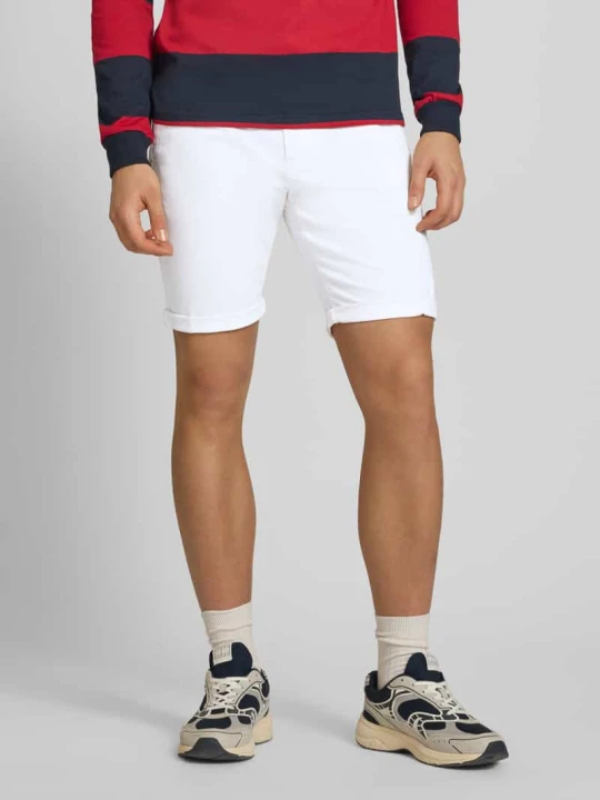 Zdjęcie produktu Szorty o kroju regular fit z wpuszczanymi kieszeniami model 'BOWIE' Jack&Jones Biały