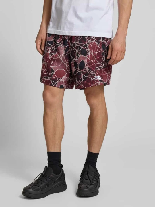 Zdjęcie produktu Szorty o kroju regular fit z wyhaftowanym logo The North Face Bordowy