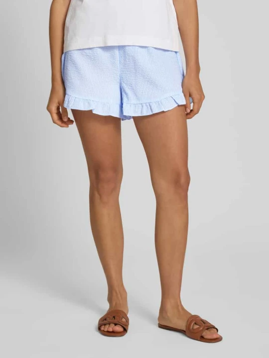 Zdjęcie produktu Szorty o kroju relaxed fit z fakturowanym wzorem model ‘Sonja’ A-View Jasnoniebieski