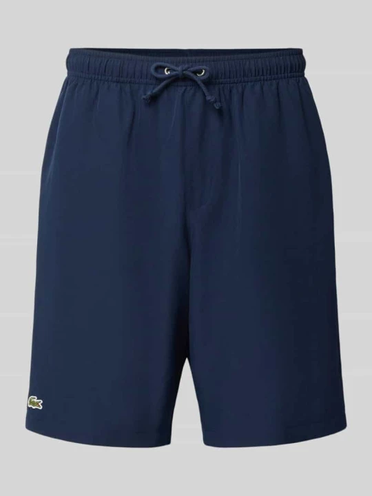 Zdjęcie produktu Szorty o kroju relaxed fit z naszywką z logo Lacoste Ciemnoniebieski