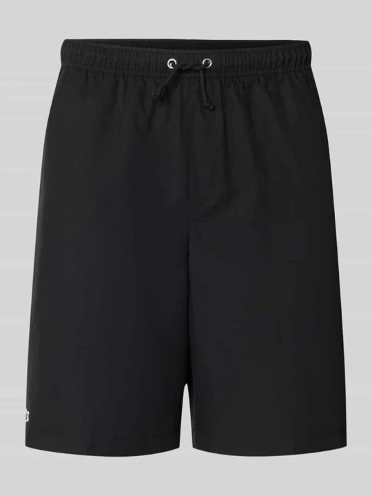 Zdjęcie produktu Szorty o kroju relaxed fit z naszywką z logo Lacoste Czarny