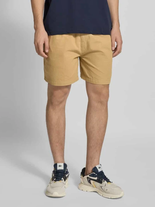 Zdjęcie produktu Szorty o kroju relaxed fit z paskiem model ‘Choi’ Woodbird Beżowy