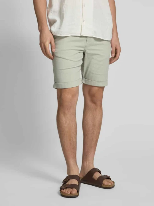 Zdjęcie produktu Szorty o kroju slim fit z fakturowanym wzorem model ‘LUTON’ Selected Trzcinowy