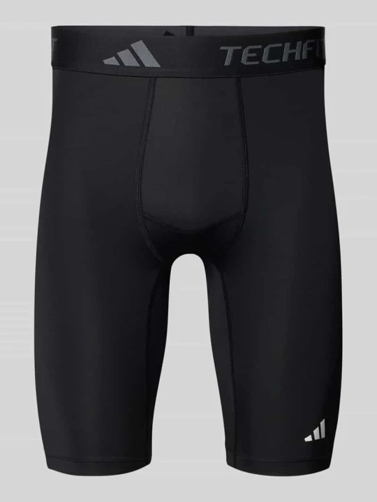 Zdjęcie produktu Szorty w kroju slim fit z nadrukiem logo model 'Base' Adidas Czarny