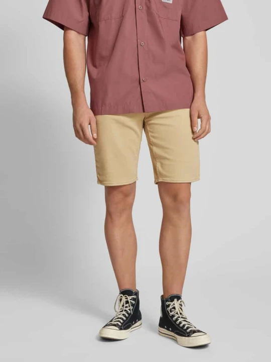 Zdjęcie produktu Szorty o kroju slim fit z tunelem model ‘BLIZZARD’ Blend Beżowy