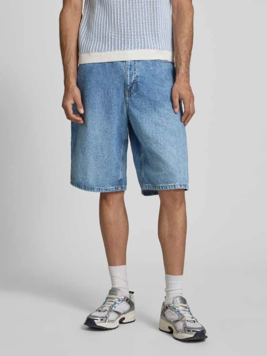 Zdjęcie produktu Szorty o kroju straight fit z denimu REVIEW Niebieski