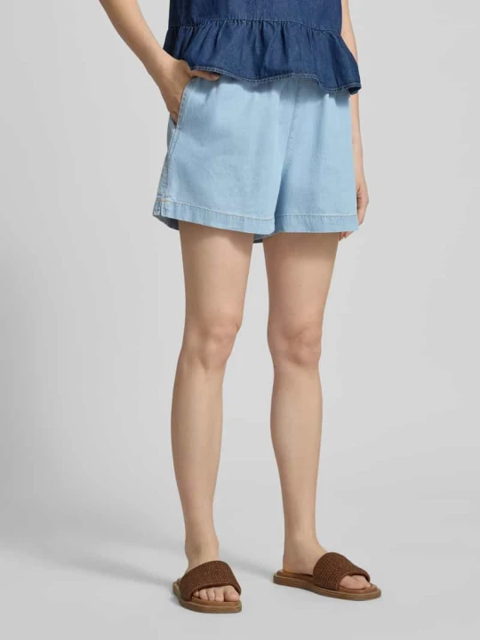 Zdjęcie produktu Szorty o kroju straight fit w optyce denimu REVIEW Jasnoniebieski