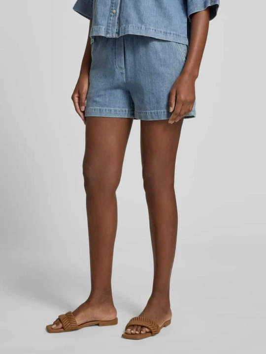 Zdjęcie produktu Szorty o kroju straight fit w optyce dżinsu model 'Musia' Opus Jeansowy niebieski
