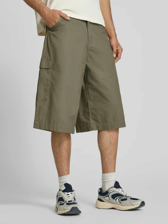 Zdjęcie produktu Szorty o kroju straight fit z kieszeniami cargo model 'Camo' Karl Kani Oliwkowy