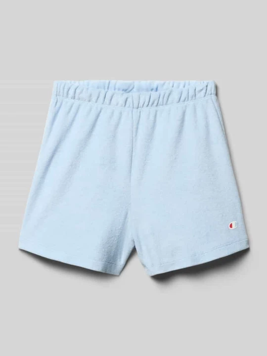 Zdjęcie produktu Szorty o kroju straight fit z nadrukiem z logo Champion Błękitny