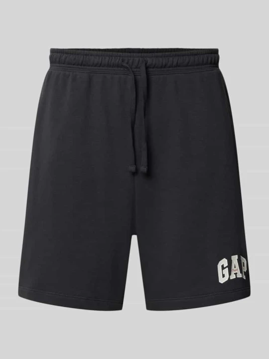 Zdjęcie produktu Szorty o kroju straight fit z wyhaftowanym logo model 'Arch' GAP Antracytowy