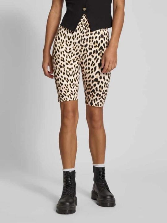 Zdjęcie produktu Spodenki kolarki o kroju skinny fit z szerokim pasem model 'Romy' Oh April Camel