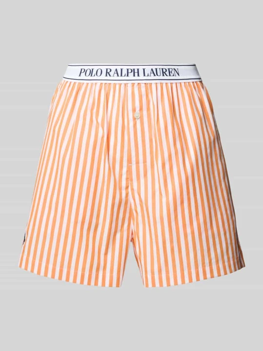 Zdjęcie produktu Szorty od piżamy o kroju relaxed fit z elastycznym pasem z logo Polo Ralph Lauren Pomarańczowy