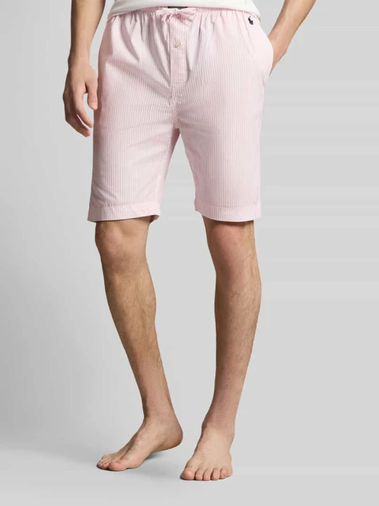 Zdjęcie produktu Szorty od piżamy z tunelem z czystej bawełny Polo Ralph Lauren Różowy