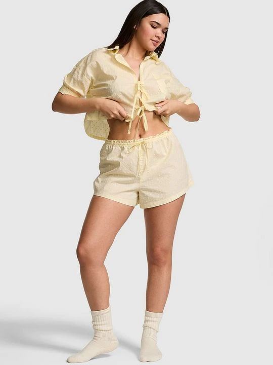 Zdjęcie produktu PINK Szorty piżamowe Coastal Cutie Victoria's Secret Beżowy