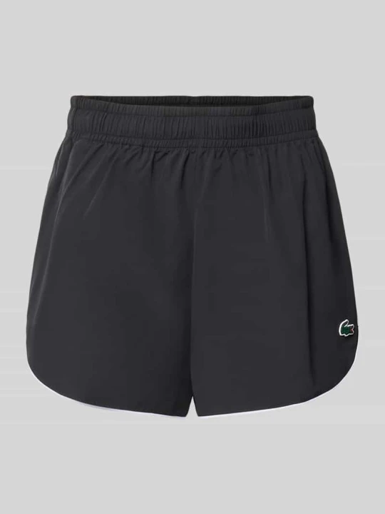 Zdjęcie produktu Szorty sportowe o kroju regular fit z elastycznym pasem Lacoste Czarny