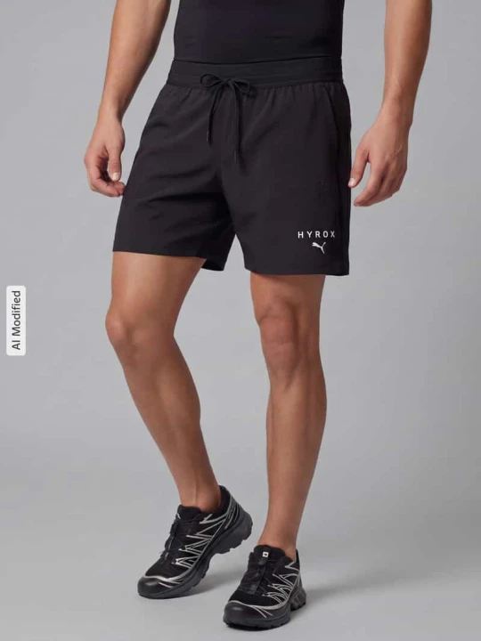 Zdjęcie produktu Szorty sportowe o kroju regular fit z nadrukiem z logo Puma Czarny
