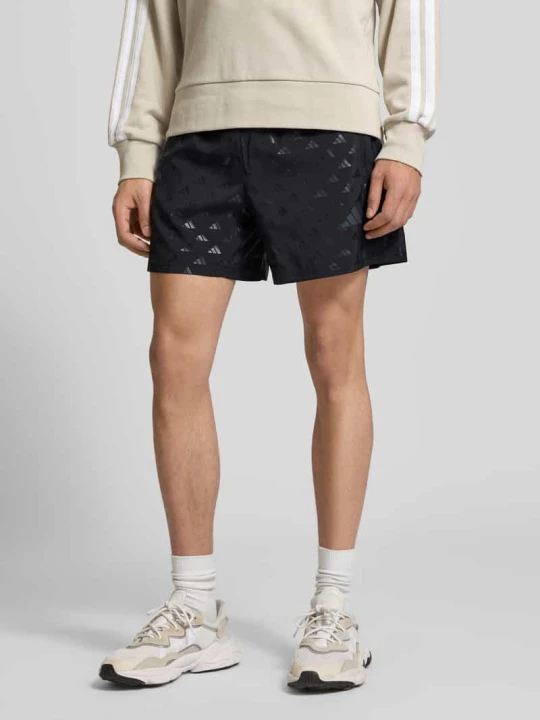 Zdjęcie produktu Szorty sportowe w kroju regular fit z nadrukiem allover Adidas Czarny