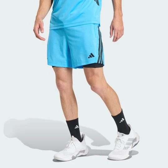 Zdjęcie produktu Szorty TECH ESSENTIALS WORKOUT 2w1 Adidas Lucid Aquamarine