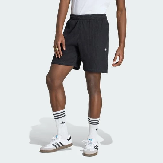 Zdjęcie produktu Szorty Trefoil Essentials Waffle Adidas czarny
