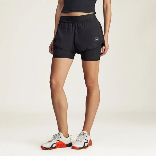 Zdjęcie produktu Szorty treningowe 2 w 1 adidas by Stella McCartney Training czarny