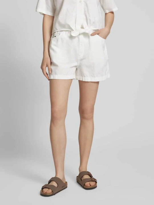 Zdjęcie produktu Szorty typu paperbag o kroju regular fit z mieszanki bawełny i lnu Tommy Jeans Écru