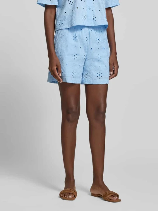 Zdjęcie produktu Szorty w kroju regular fit z czystej bawełny model 'ELIZA' Vero Moda Jasnoniebieski