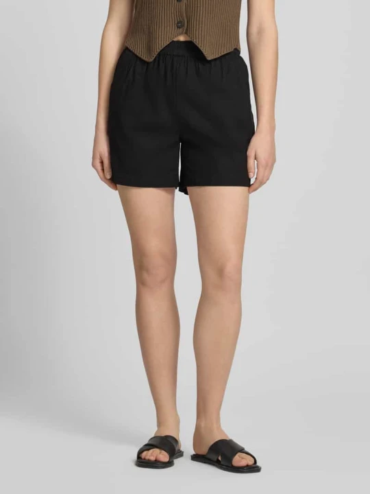 Zdjęcie produktu Szorty w kroju regular fit z czystej bawełny model 'JOLLY' Pieces Czarny