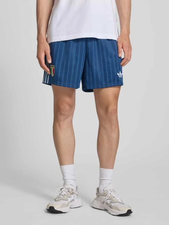 Zdjęcie produktu Szorty w trykotowym stylu o kroju loose fit z aplikacją FIGC adidas Originals Granatowy