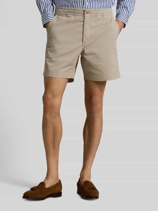 Zdjęcie produktu Szorty z bawełnianej mieszanki w kroju regular fit Polo Ralph Lauren Beżowy