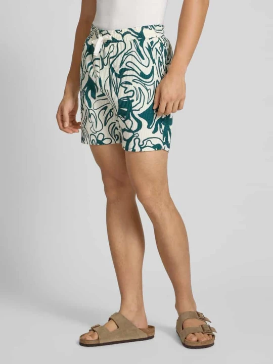 Zdjęcie produktu Szorty z dzianiny dresowej o kroju regular fit z czystej bawełny model ‘TEL’ Only & Sons Oliwkowy