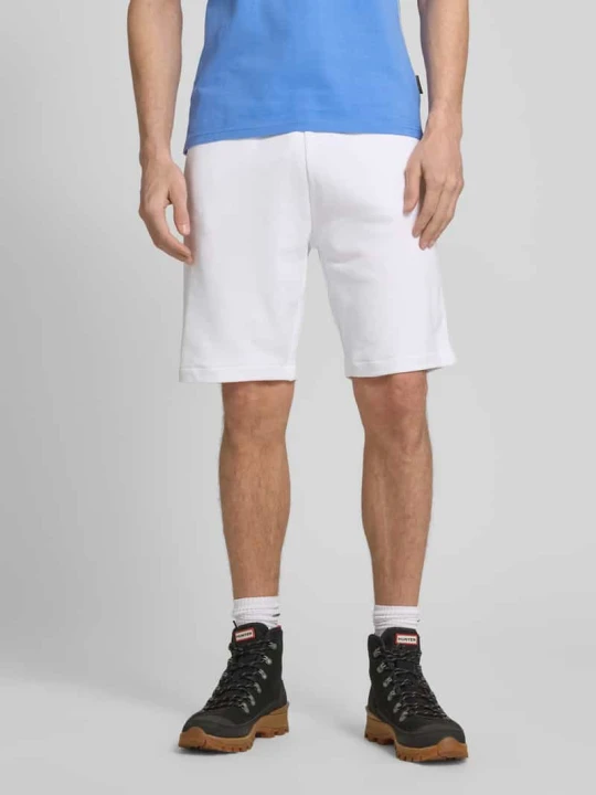 Zdjęcie produktu Szorty z dzianiny dresowej o kroju regular fit z elastycznym pasem model ‘NALIS’ Napapijri Biały
