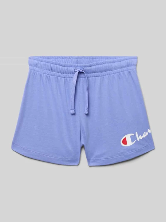 Zdjęcie produktu Szorty z dzianiny dresowej o kroju regular fit z nadrukiem z logo Champion Lawendowy