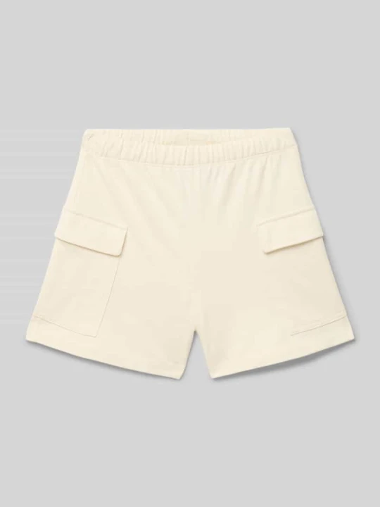 Zdjęcie produktu Szorty z dzianiny dresowej o kroju regular fit z naszywką z logo Champion Piaskowy