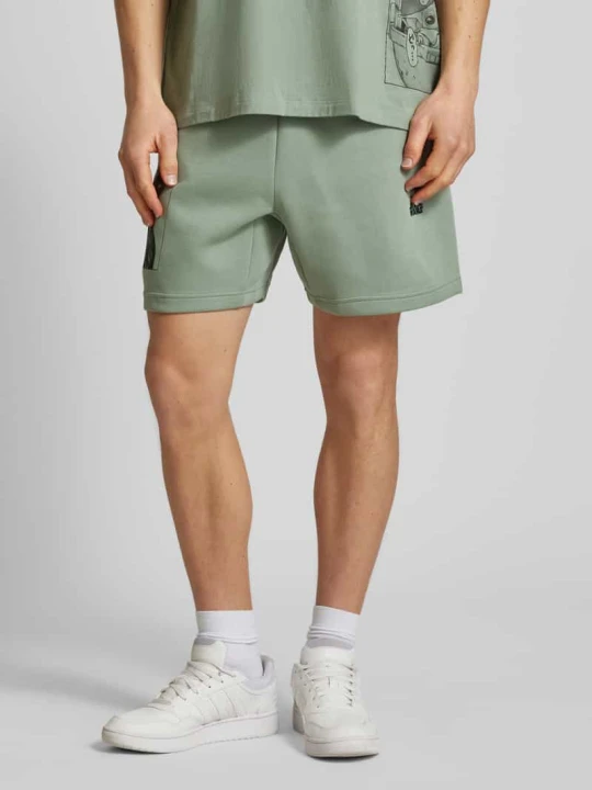 Zdjęcie produktu Szorty z dzianiny dresowej z elastycznym pasem Adidas Butelkowy zielony