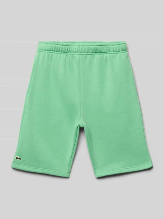 Zdjęcie produktu Szorty z dzianiny dresowej z elastycznym pasem Lacoste Jasnozielony