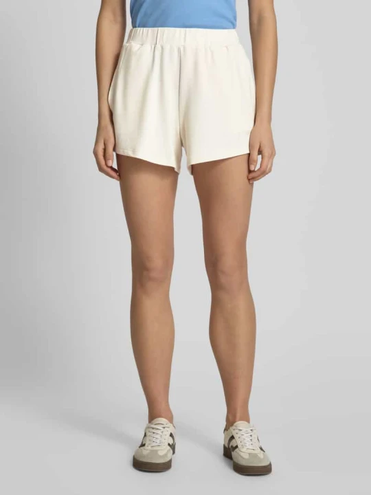 Zdjęcie produktu Szorty z dzianiny dresowej z elastycznym pasem model ‘LUCIA’ Guess Beżowy