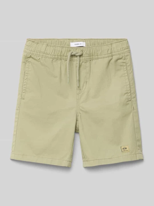 Zdjęcie produktu Szorty z dzianiny dresowej z wpuszczanymi kieszeniami model ‘KMRYAN’ NAME IT Trzcinowy