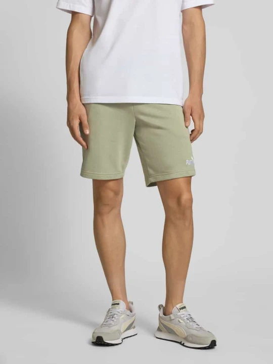 Zdjęcie produktu Szorty z dzianiny dresowej z wyhaftowanym logo Puma Jasnozielony
