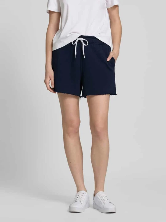 Zdjęcie produktu Szorty z dzianiny dresowej z wystrzępionym dołem i kieszenią z tyłu Polo Ralph Lauren Granatowy