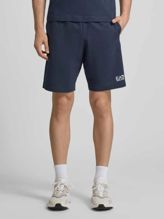 Zdjęcie produktu Szorty z elastycznym pasem EA7 Emporio Armani Ciemnoniebieski