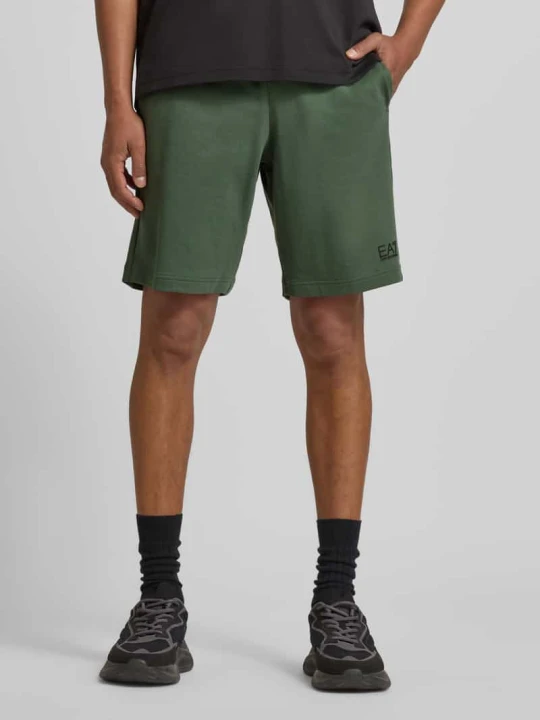 Zdjęcie produktu Szorty z elastycznym pasem i logo EA7 Emporio Armani Zielony