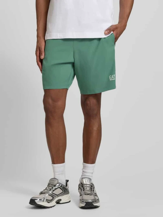Zdjęcie produktu Szorty z elastycznym pasem i logo EA7 Emporio Armani Zielony
