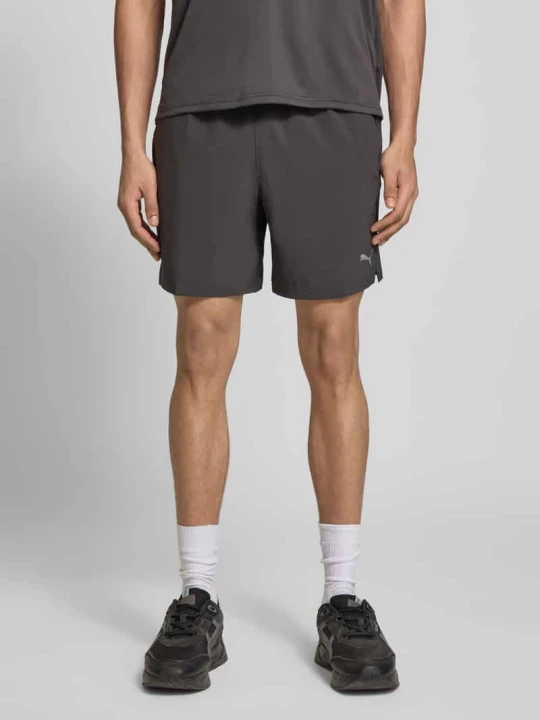 Zdjęcie produktu Szorty z elastycznym pasem i logo Puma Czarny
