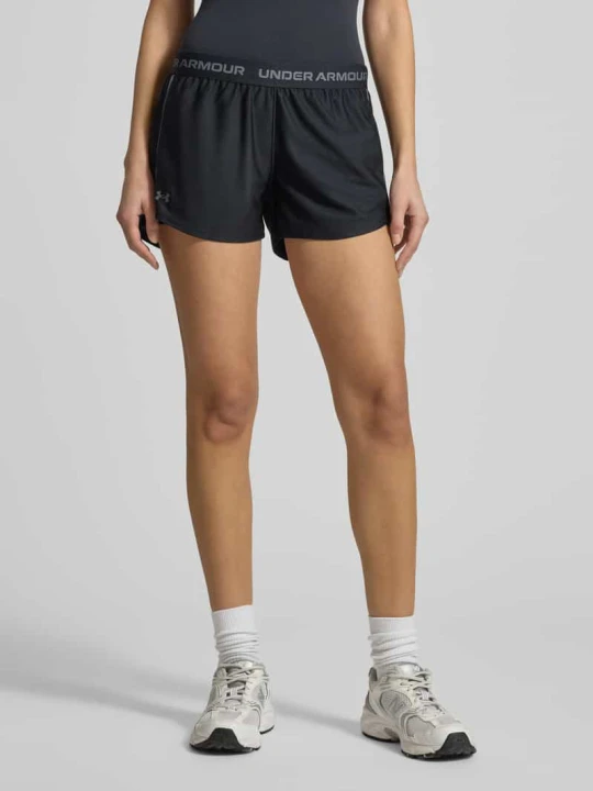 Zdjęcie produktu Szorty z elastycznym pasem i logo Under Armour Czarny