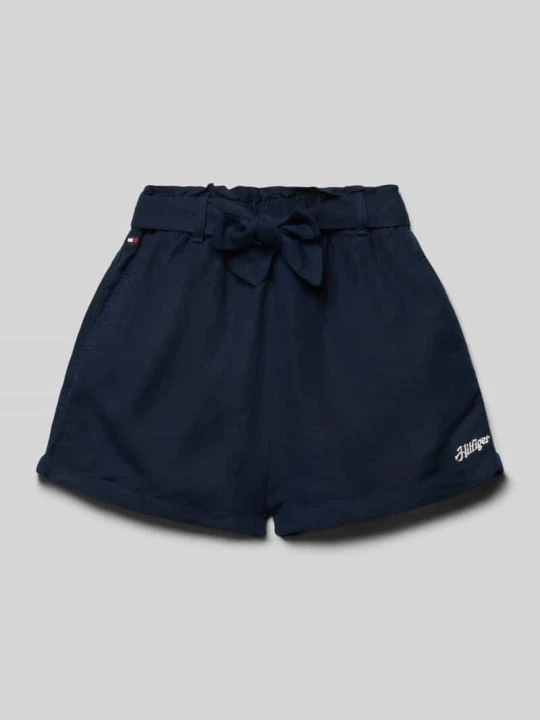 Zdjęcie produktu Szorty z elastycznym pasem i wyhaftowanym logo Tommy Hilfiger Granatowy