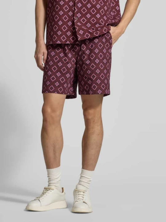 Zdjęcie produktu Szorty z elastycznym pasem model 'Harry' Les Deux Wiśniowy