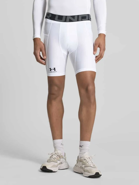Zdjęcie produktu Shorty z elastycznym pasem z logo Under Armour Biały